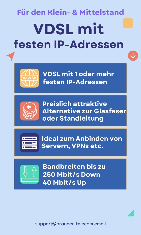 VDSL Feste IP-Adressen